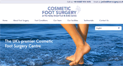 Desktop Screenshot of cosmeticfootsurgery.co.uk