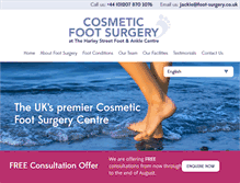 Tablet Screenshot of cosmeticfootsurgery.co.uk